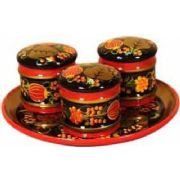 "Khokhloma" Spice Set — 4 pcs "Khokhloma" Spice Set — 4 pcs