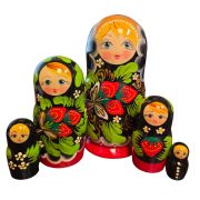 5FM189 Nesting Doll  w/Flowers Assorted
