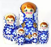 5FM236 Nesting Doll w/Flowers Assorted