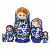 5FM241 Nesting Doll w/Flowers Assorted