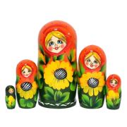 5FS113 Nesting Doll  w/Flowers Assorted