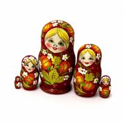 5FS116 Nesting Doll  w/Flowers Assorted