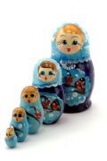 5FS447 Nesting Doll  w/Flowers Assorted