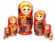 7FL213 Nesting Doll w/Flowers Assorted