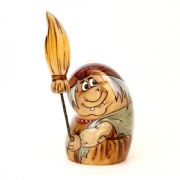 Baba Yaga with broom