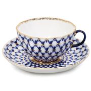 Tea cup with saucer Cobalt Net Tea cup with saucer Cobalt Net